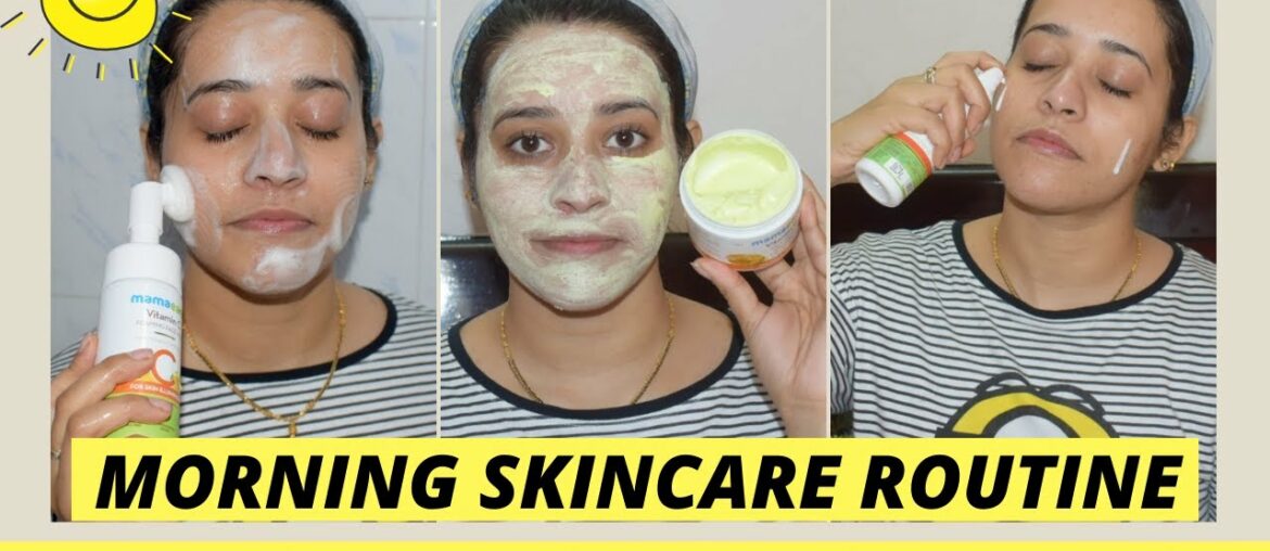 Morning Skincare Routine Using Only Vitamin C Products | Mamaearth Vitamin C Skincare Range Review