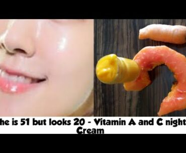 She is 51 But Looks 20 & has Glass Skin With Vitamin A and C Night Cream | Skin Tightening Serum