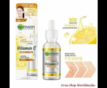 GARNIER VITAMIN C SERUM REVIEW |  BEST SERUM FOR SKIN | BEST SKIN CARE ROUTINE |