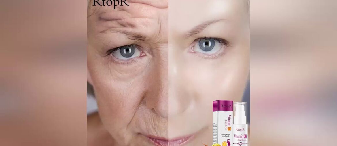 New Vitamin C Face Whitening Serum Snail Anti-Aging Firming Skin Repair Serum Hyaluronic Acid Moist