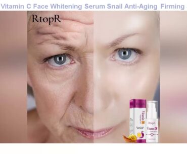New Vitamin C Face Whitening Serum Snail Anti-Aging Firming Skin Repair Serum Hyaluronic Acid Moist