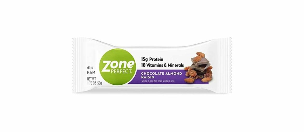 ZonePerfect Protein Bars, Chocolate Almond Raisin, 15g of Protein, Nutrition Bars With Vitamins & M
