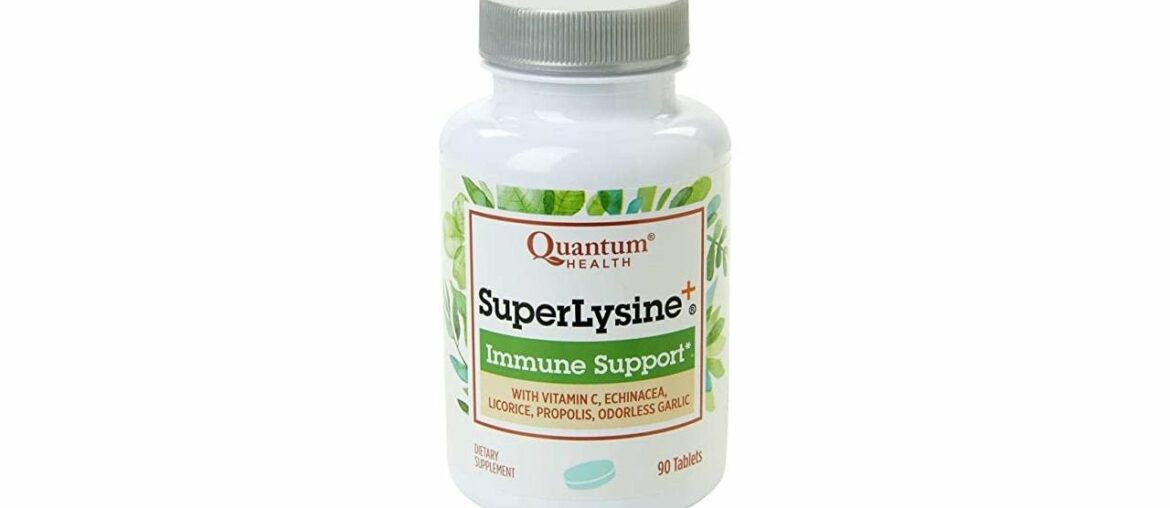 Quantum Health Super Lysine+ / Advanced Formula Lysine+ Immune Support with Vitamin C, Echinacea, L