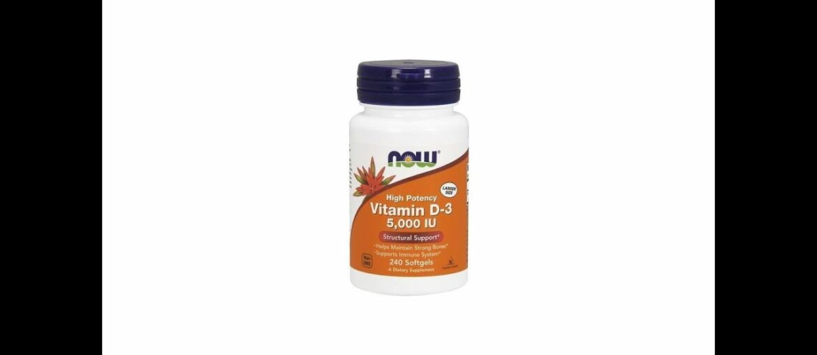 Now Foods Vitamin D3 5,000 IU, 240 softgels (Pack of 2)