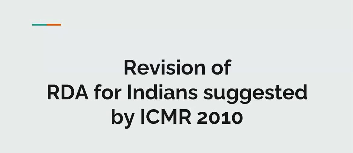 Recommended Dietary Allowance 2010 (Revision) | NTA UGC NET/JRF Home Science | Nutrition & Dietetics