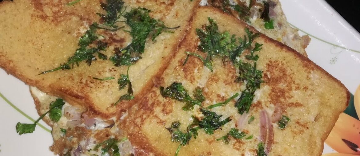 Bread omelette / Easy recipe of bread omelette / Bread Omelette ready in 4 minutes