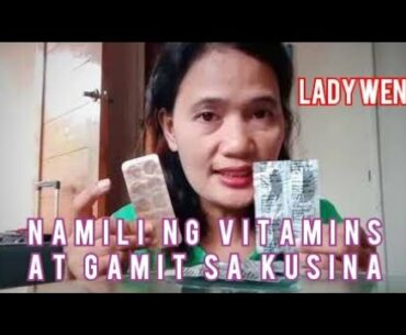 namili ng vitamins at mga plato