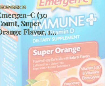 Emergen-C (30 Count, Super Orange Flavor, 1 Month Supply) Dietary Supplement Fizzy Drink Mix wi...