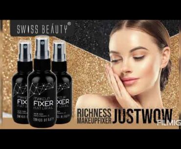 Unboxing Swiss Beauty MakeUp Fixer Natural Aloe Vera with Vitamin-E, Face MakeUp, White, 50ml