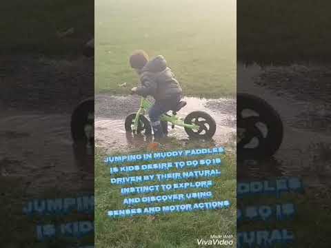 Jumping in the muddy puddles