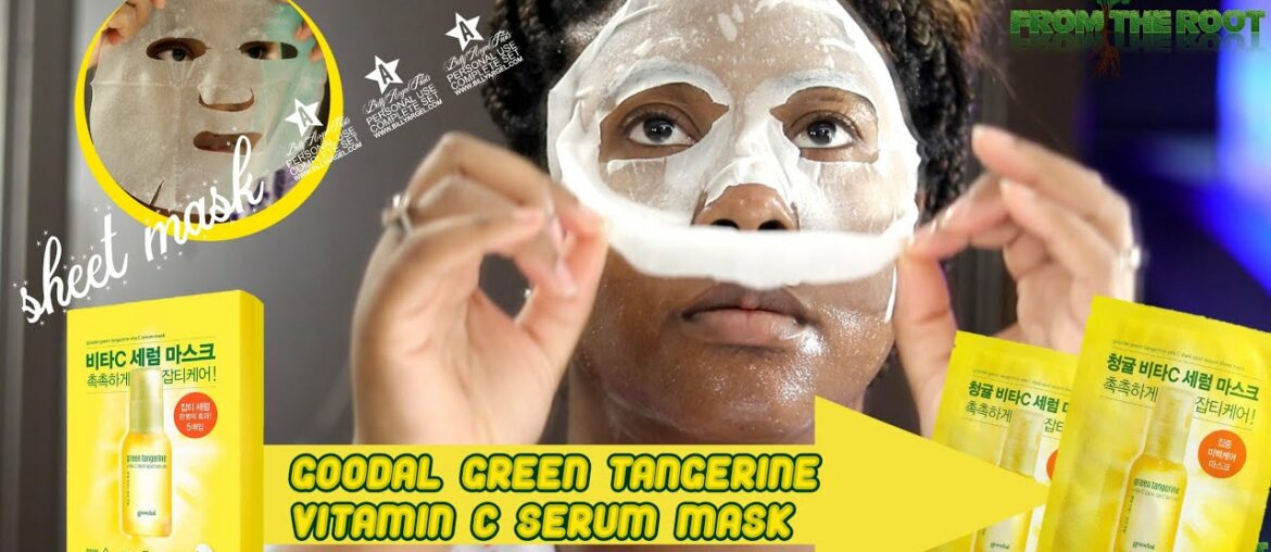 Goodal Green Tangerine Vita C Serum Sheet Mask (Brightening Facial Routine)