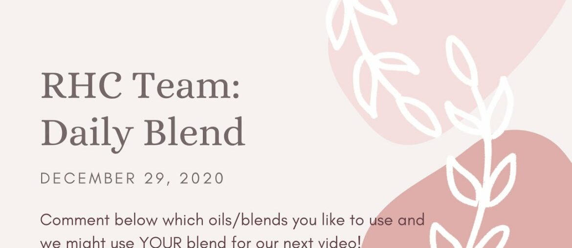 RHC Essential Oil IMMUNITY Blend - Dec. 29 2020