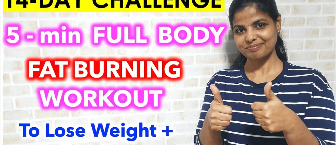 5-min FULL BODY  WORKOUT FOR WEIGHTLOSS | BUTT, THIGH, BELLY FAT EXERCISES Thoppai Kuraiya BEGINNER