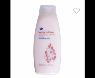 Boots Cocoa Butter and Vitamin E body lotion review