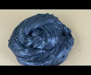 BLACK SLIME   Mixing makeup and glitter into Clear Slime   Satisfying Slime Videos 1080p   YouTube