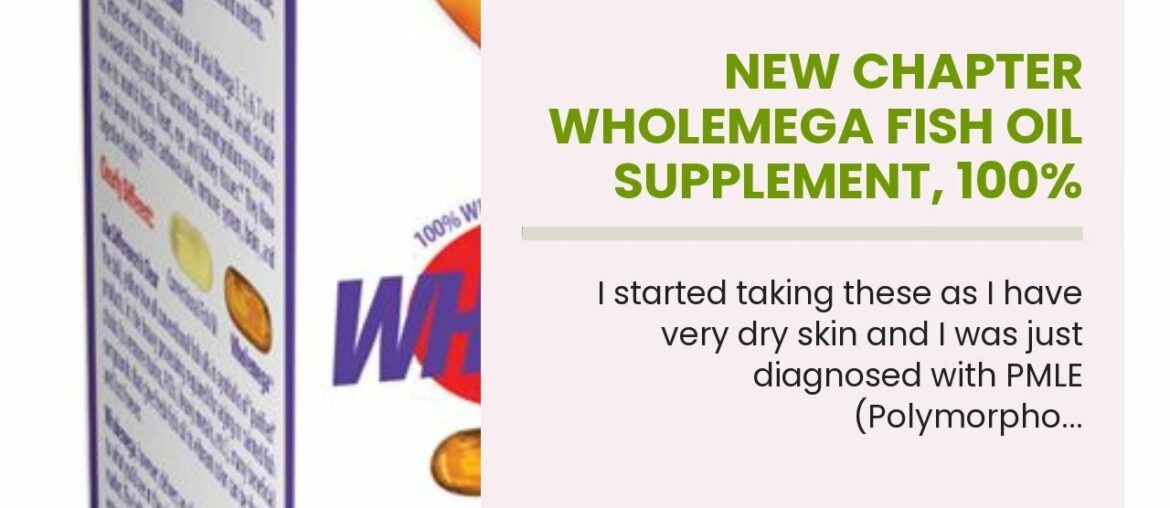 New Chapter Wholemega Fish Oil Supplement, 100% Wild Alaskan Salmon Oil with Omega-3 + Vitamin...