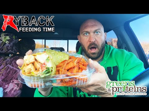 Buffalo Chicken Wrap (V) with Sweet Potato Fries Tuesday Treat Ryback Feeding Time