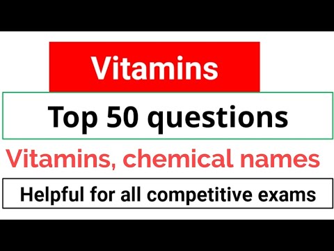 Vitamins gk |50 questions