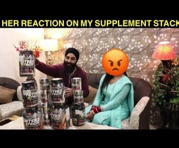 Her REACTION on my SUPPLEMENT STACK | Unboxing my supplement stack in front of her
