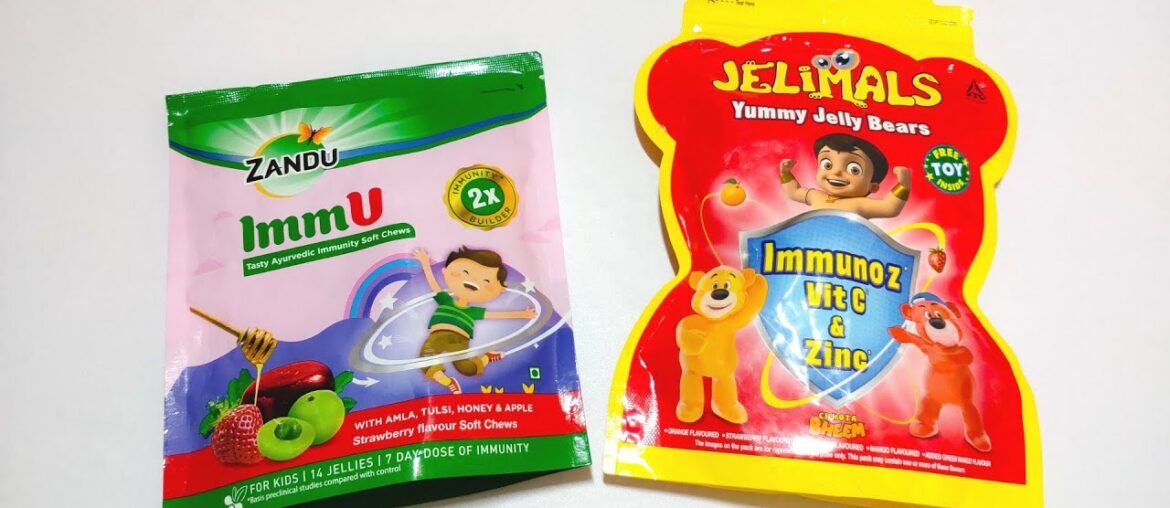 Zandu Immu Jelly Soft Chews | Chhota Bheem Jelimals Yummy Candyman Immunoz Jelly Bears Toy Inside