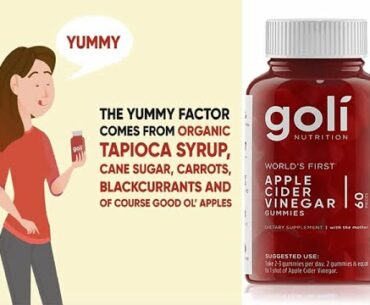 Apple Cider Vinegar Gummy Vitamins by Goli Nutrition   Immunity & Detox   1 Pack, 60 Count#Shorts