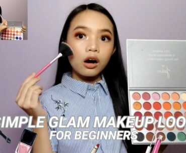 SIMPLE GLAM MAKEUP LOOK FOR BEGINNERS