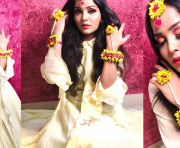 Haldi makeup look 2021 bridal haldi makeup|| #varsha’slife||