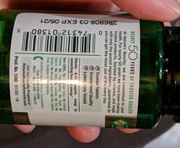 REVIEW Vitamin B12 by Nature's Bounty, Vitamin Supplement, Supports Energy Metabolism and Nervo...