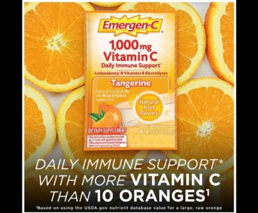 REVIEW Emergen-C 1000mg Vitamin C Powder, with Antioxidants, B Vitamins and Electrolytes, Vitam...
