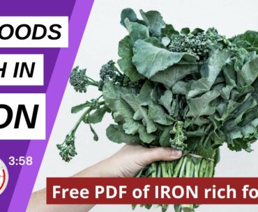Foods High in IRON for ANEMIA | 10 IRON rich Foods ( Includes Free PDF  )