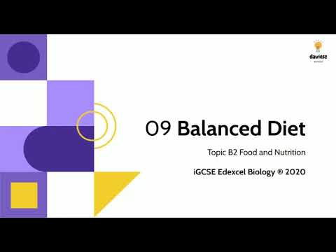 09. Balanced Diet: Biology IGCSE Edexcel 9-1: Food and Nutrition