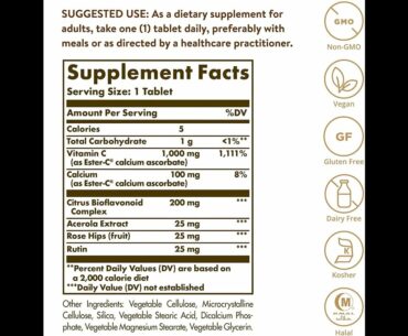 REVIEW Solgar Vitamin C 1000 mg, 100 Vegetable Capsules - Antioxidant & Immune Support - Overal...