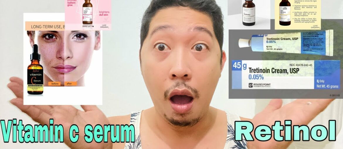 Vitamin C serum and Retinol is the best skincare product for whitetining,anti aging and antiwrinkles