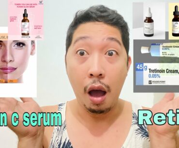 Vitamin C serum and Retinol is the best skincare product for whitetining,anti aging and antiwrinkles