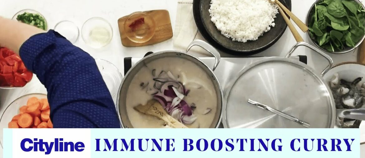 Red curry with tiger shrimp and an immune boost