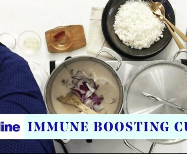 Red curry with tiger shrimp and an immune boost