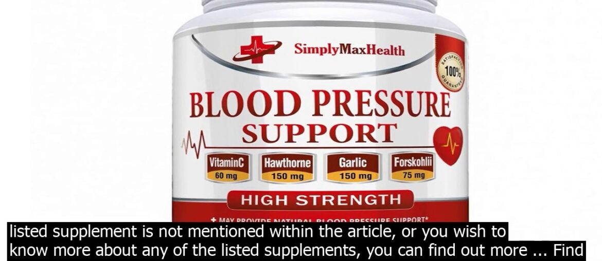 Supplements for low blood pressure the supplements recommended for the treatment of low bl