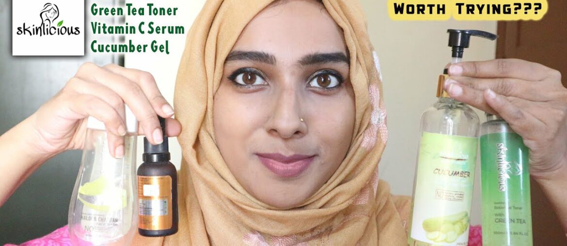 Skinlicious Face Wash, Toner, Vitamin C Serum and Cucumber Gel Review