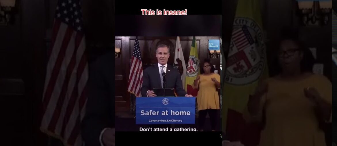 LOS ANGELES MAYOR ERIC GARCETTI cancel everything martial law lock down corona virus no constitution