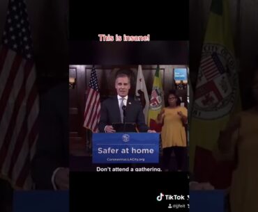 LOS ANGELES MAYOR ERIC GARCETTI cancel everything martial law lock down corona virus no constitution