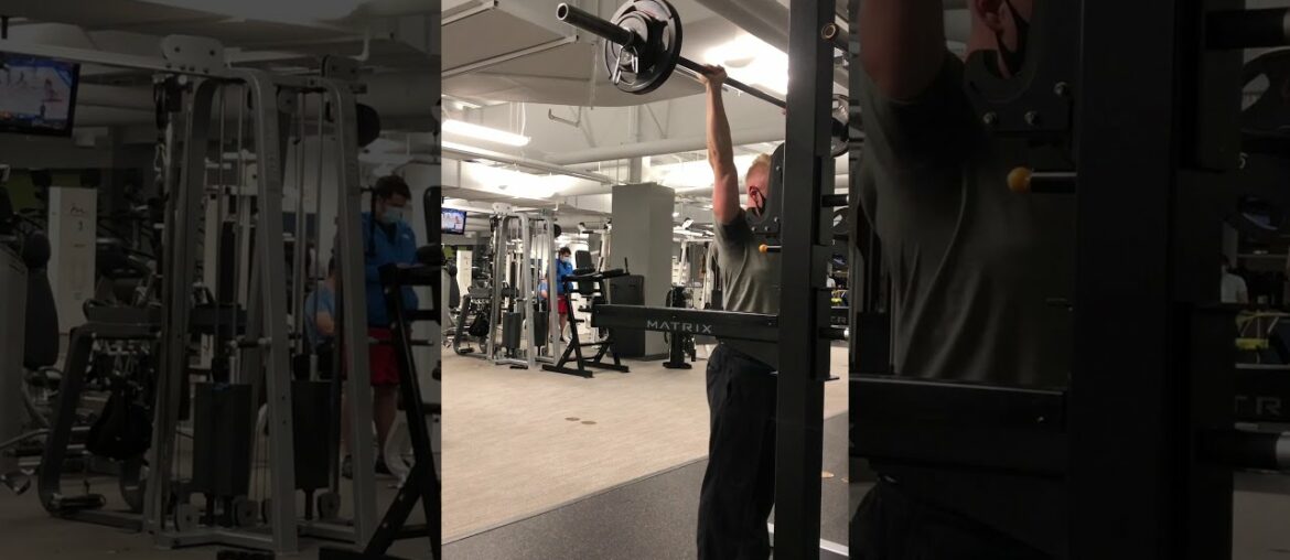 50kg/110lbs Standing Overhead Press x 6 Reps | Road to 70kg/155lbs