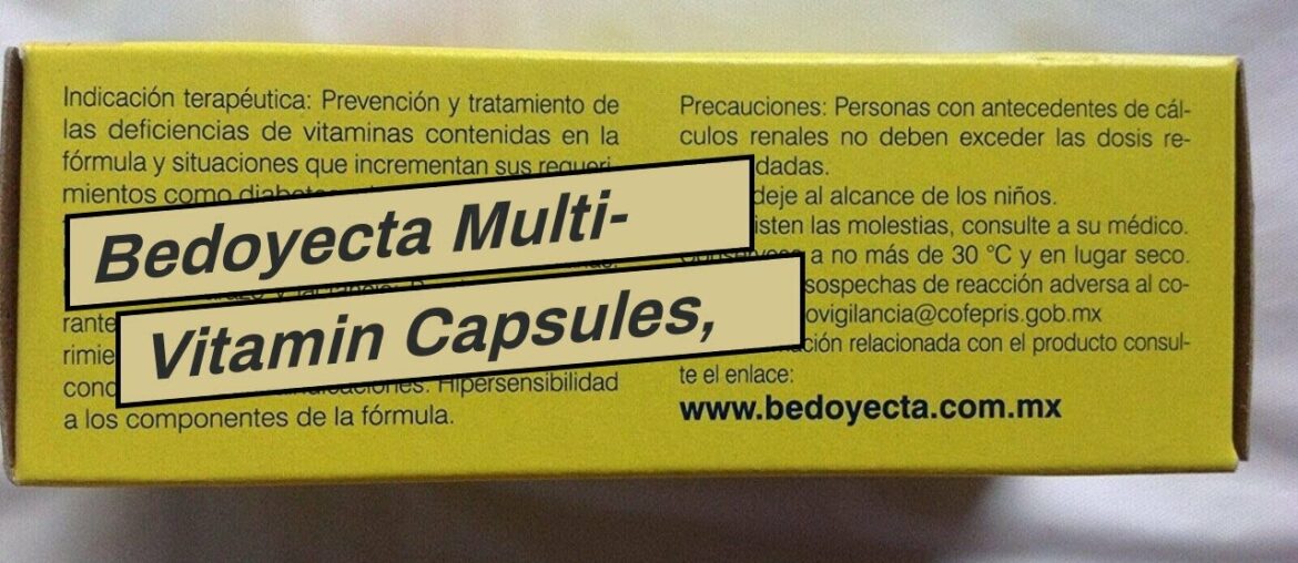 Bedoyecta Multi-Vitamin Capsules, 30 Count