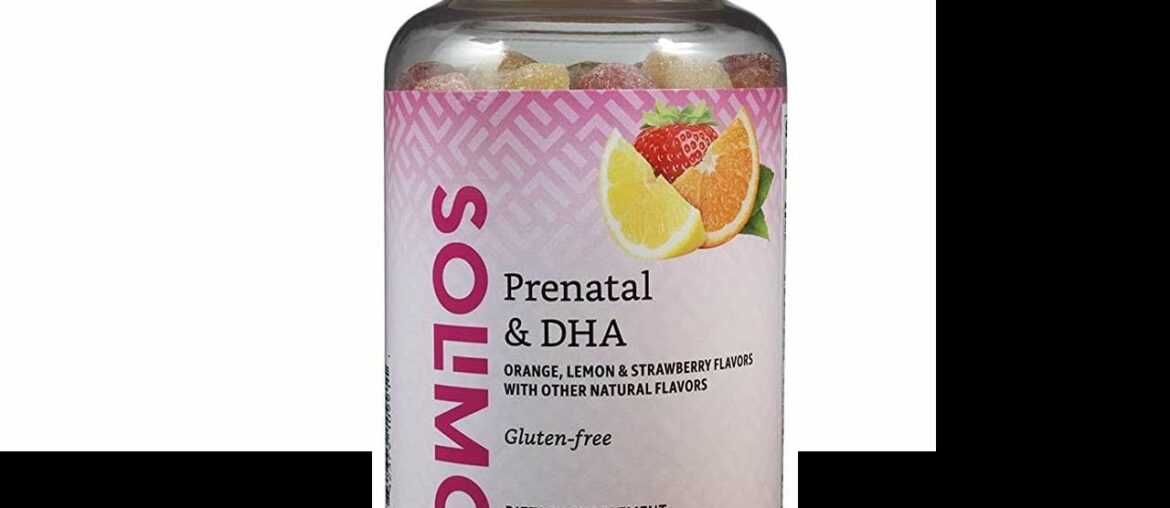 Amazon Brand - Solimo Prenatal Vitamins & DHA - Pregnancy Wellness - 90 Gummies (45-Day Supply)
