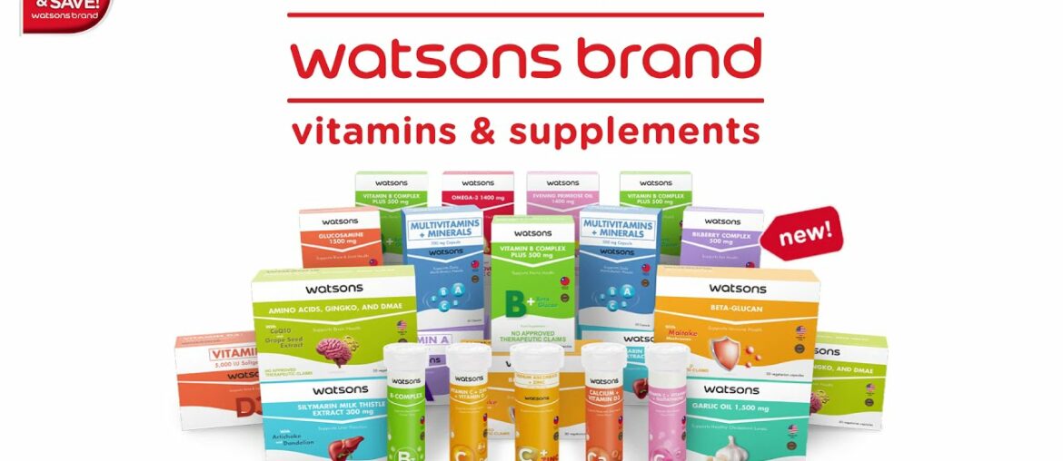Try the New Watsons Brand Vitamins and Supplements