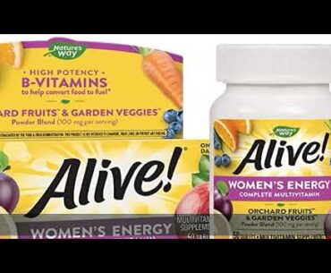 Nature's Way Women's Energy Multivitamin Tablets, Fruit and Veggie Blend (100mg per Serving), 50 Ta