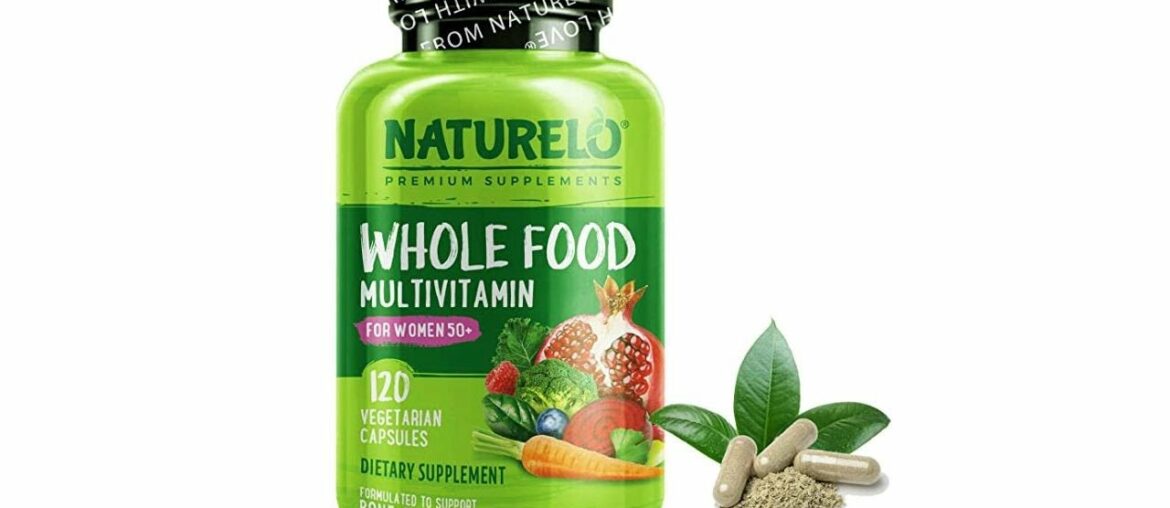 NATURELO Whole Food Multivitamin for Women 50+ (Iron Free) with Vitamins, Minerals, Organic Extract
