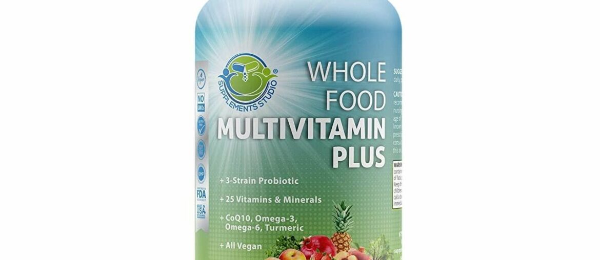 Whole Food Multivitamin Plus - Vegan - Daily Multivitamin for Men and Women with Organic Fruits and