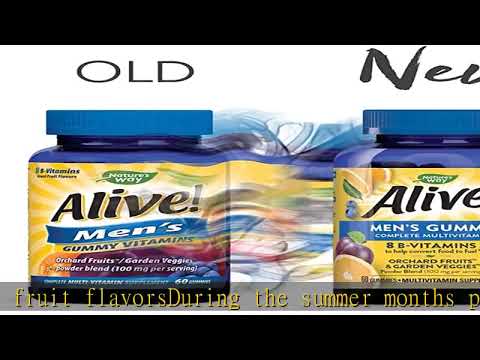 Nature’s Way Alive! Men’s Gummy Multivitamin, B-Vitamins, Delicious Fruit Flavors, 60 Gummies