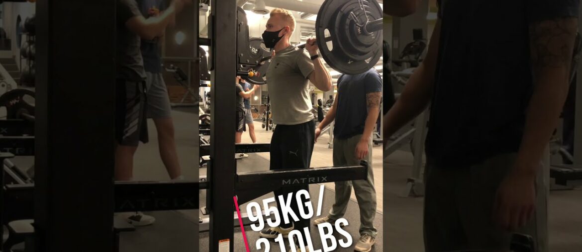 95kg/210lbs Squat x 12 Reps | AMRAP | Road to 143kg/315lbs | Road to Dunking