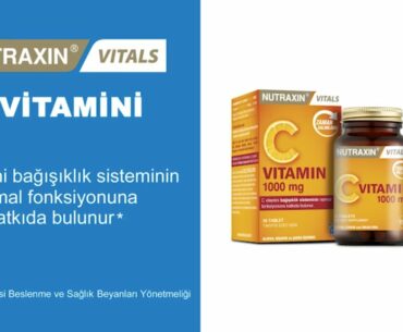 Nutraxin Vitamin C - Contributes to the maintenance of normal function of the immune system